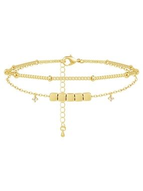 Gold Multi-Chain Beaded Bracelet